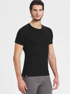 Fashion Rewoolution ADARA - t-shirt in merino mesh 180 gr  per uomo in colore nero