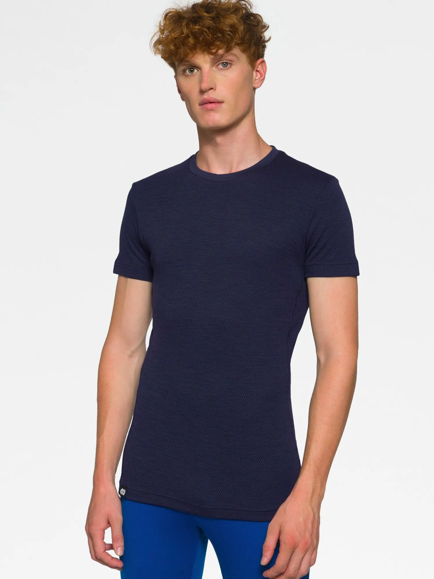 Hot Rewoolution ADARA - t-shirt in merino mesh 180 gr per uomo in colore blu