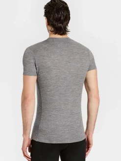 Outlet Rewoolution ADARA - t-shirt in merino mesh 180 gr  per uomo in colore grigio