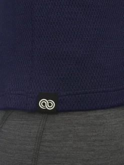Hot Rewoolution ADARA - t-shirt in merino mesh 180 gr per uomo in colore blu