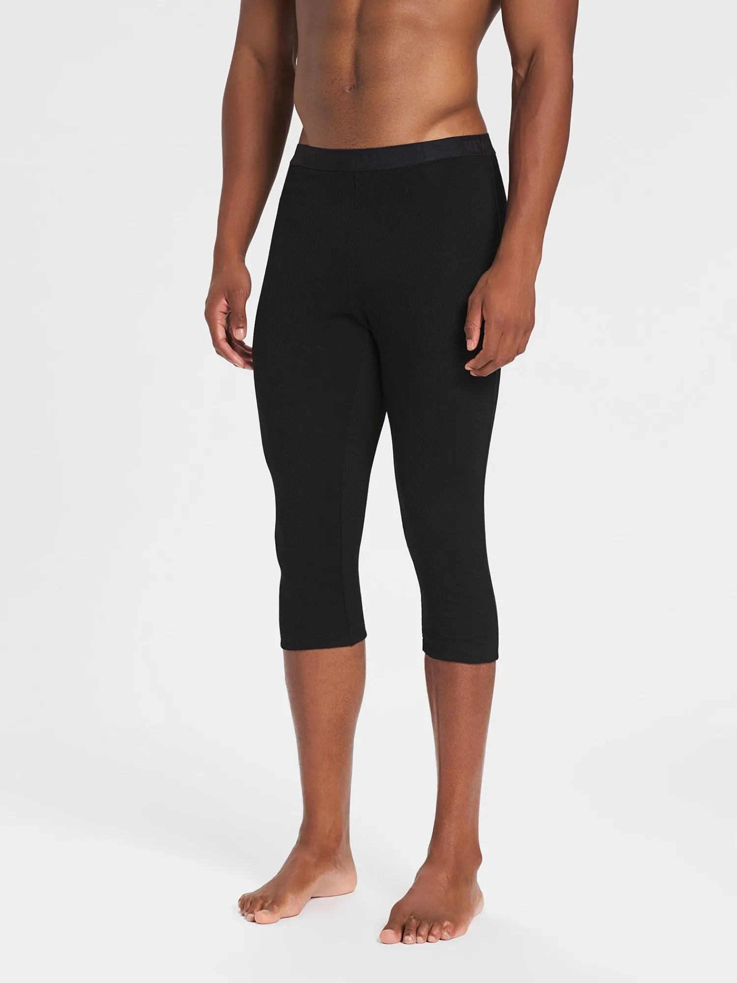 Outlet Rewoolution ALAMAK - leggings in merino mesh 180 gr per uomo in colore nero