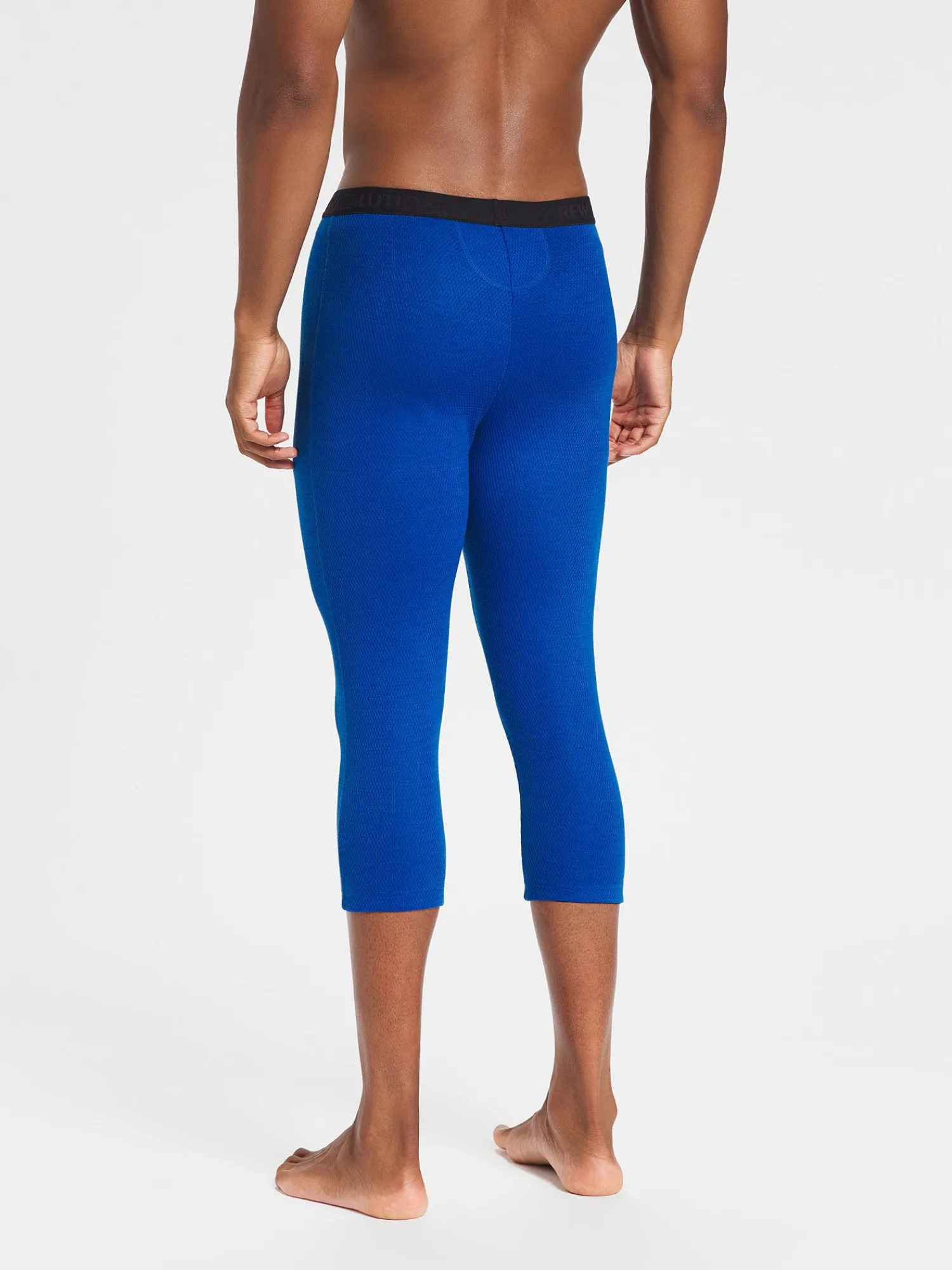 Hot Rewoolution ALAMAK - leggings in merino mesh 180 gr per uomo in colore blu