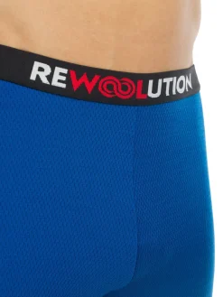 Hot Rewoolution ALAMAK - leggings in merino mesh 180 gr per uomo in colore blu