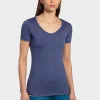 Hot Rewoolution ALEXANDRIA - t-shirt in merino jersey 140 gr  per donna in colore blu