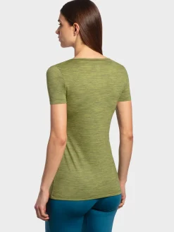 New Rewoolution ALEXANDRIA - t-shirt in merino jersey 140 gr  per donna in colore verde