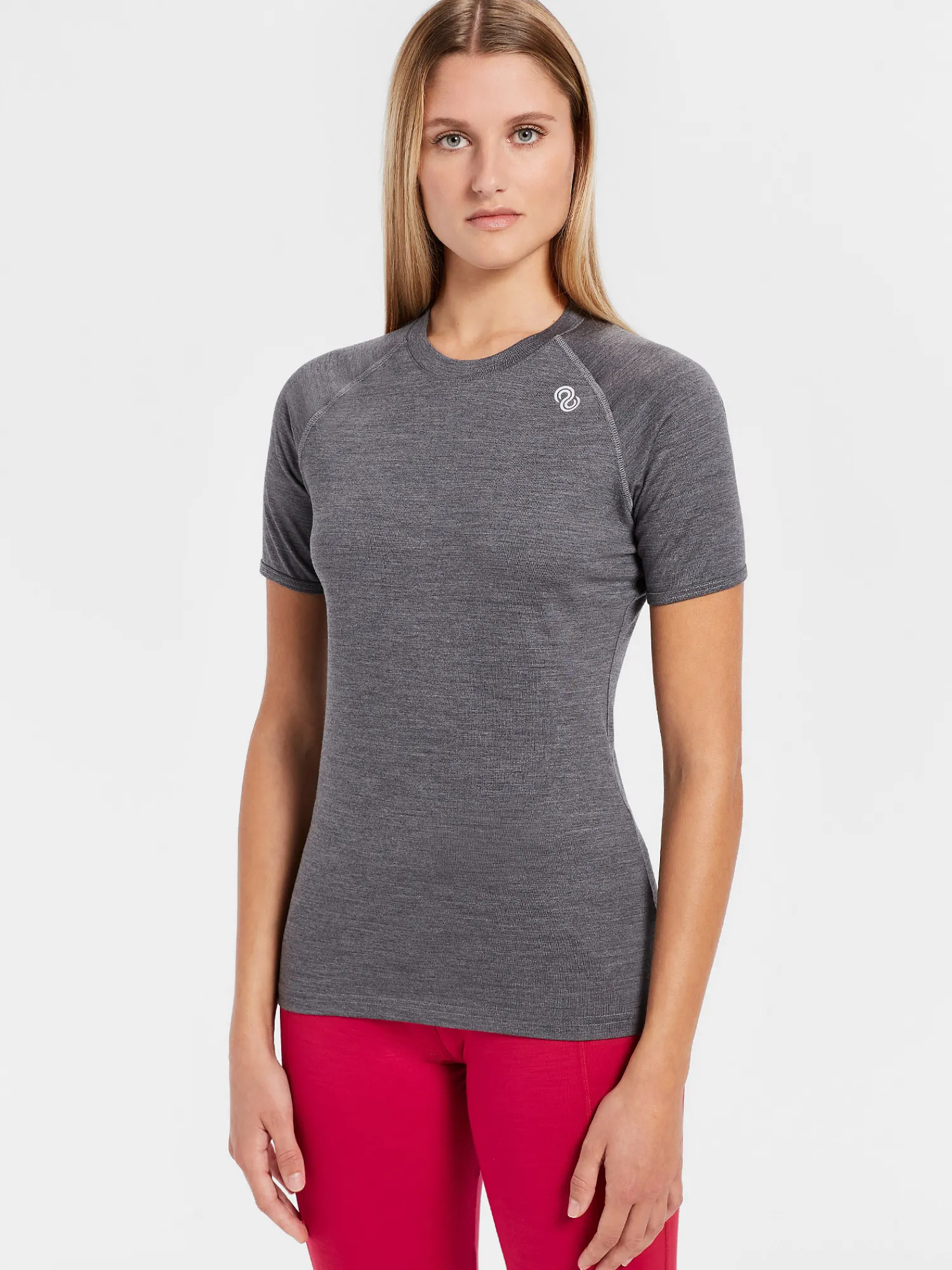 Hot Rewoolution ALI - t-shirt in merino jersey 190 gr per donna in colore grigio