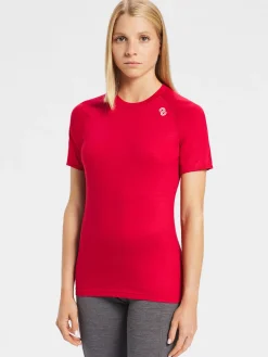 Fashion Rewoolution ALI - t-shirt in merino jersey 190 gr per donna in colore rosso