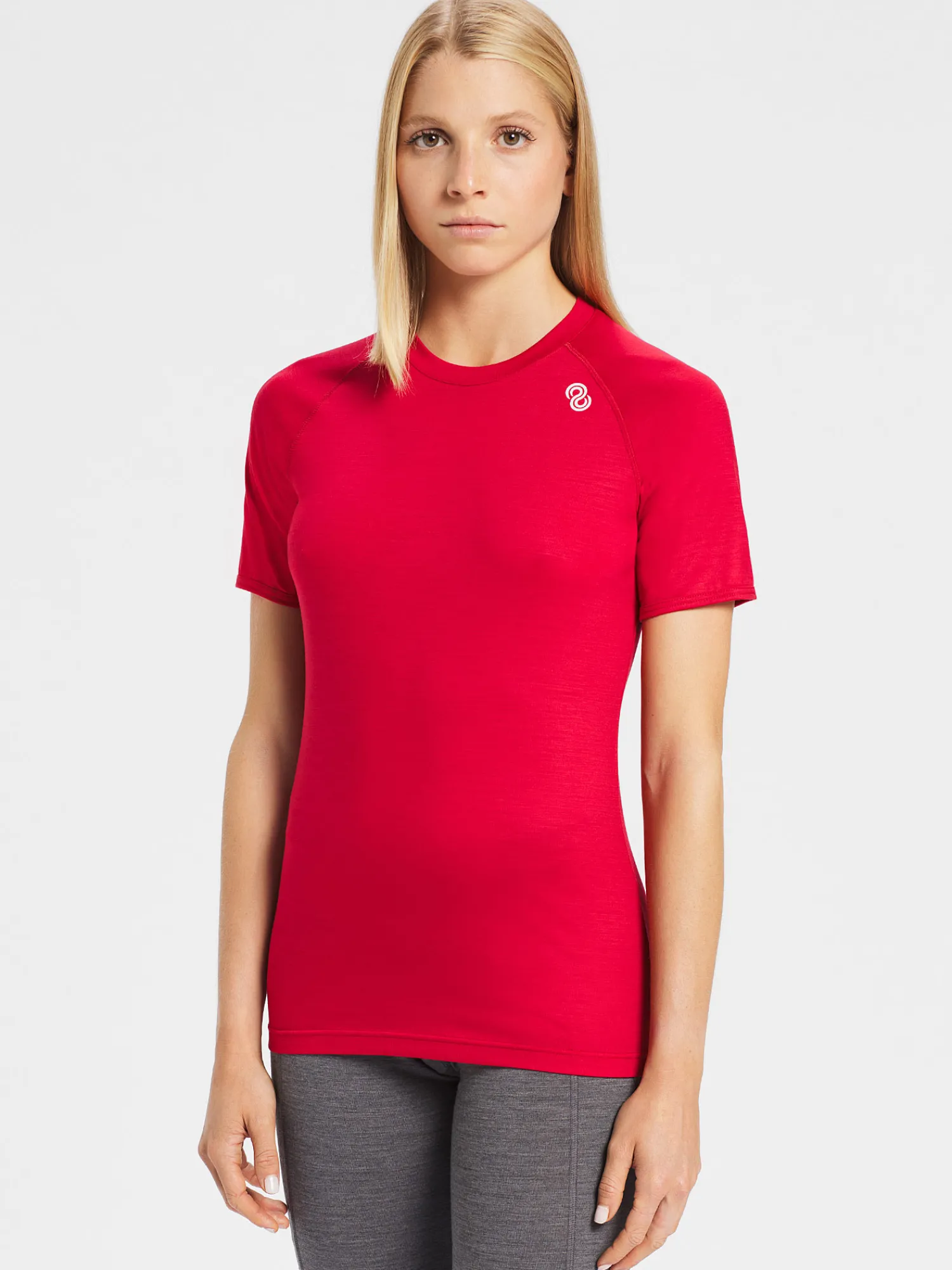 Fashion Rewoolution ALI - t-shirt in merino jersey 190 gr per donna in colore rosso