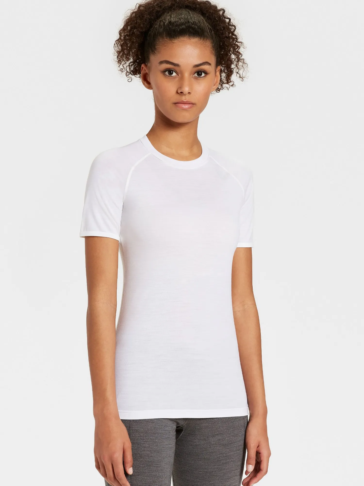 Online Rewoolution ALI - t-shirt in merino jersey 190 gr per donna in colore bianco