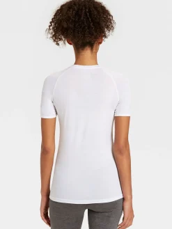 Online Rewoolution ALI - t-shirt in merino jersey 190 gr per donna in colore bianco