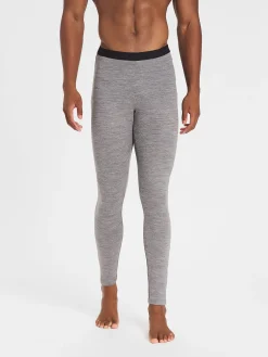 Discount Rewoolution ARNEB - leggings in merino mesh 180 gr  per uomo in colore grigio