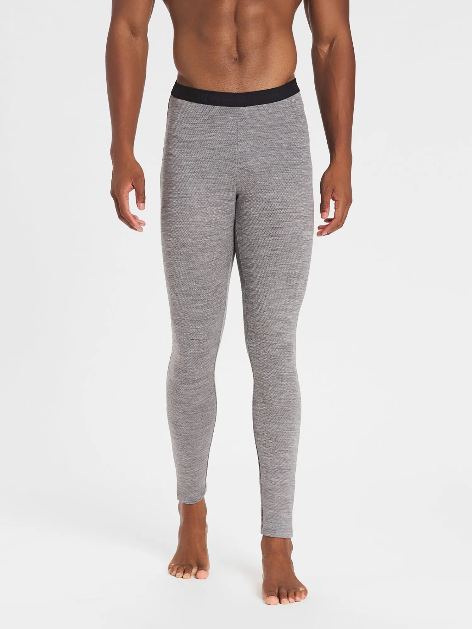 Discount Rewoolution ARNEB - leggings in merino mesh 180 gr per uomo in colore grigio