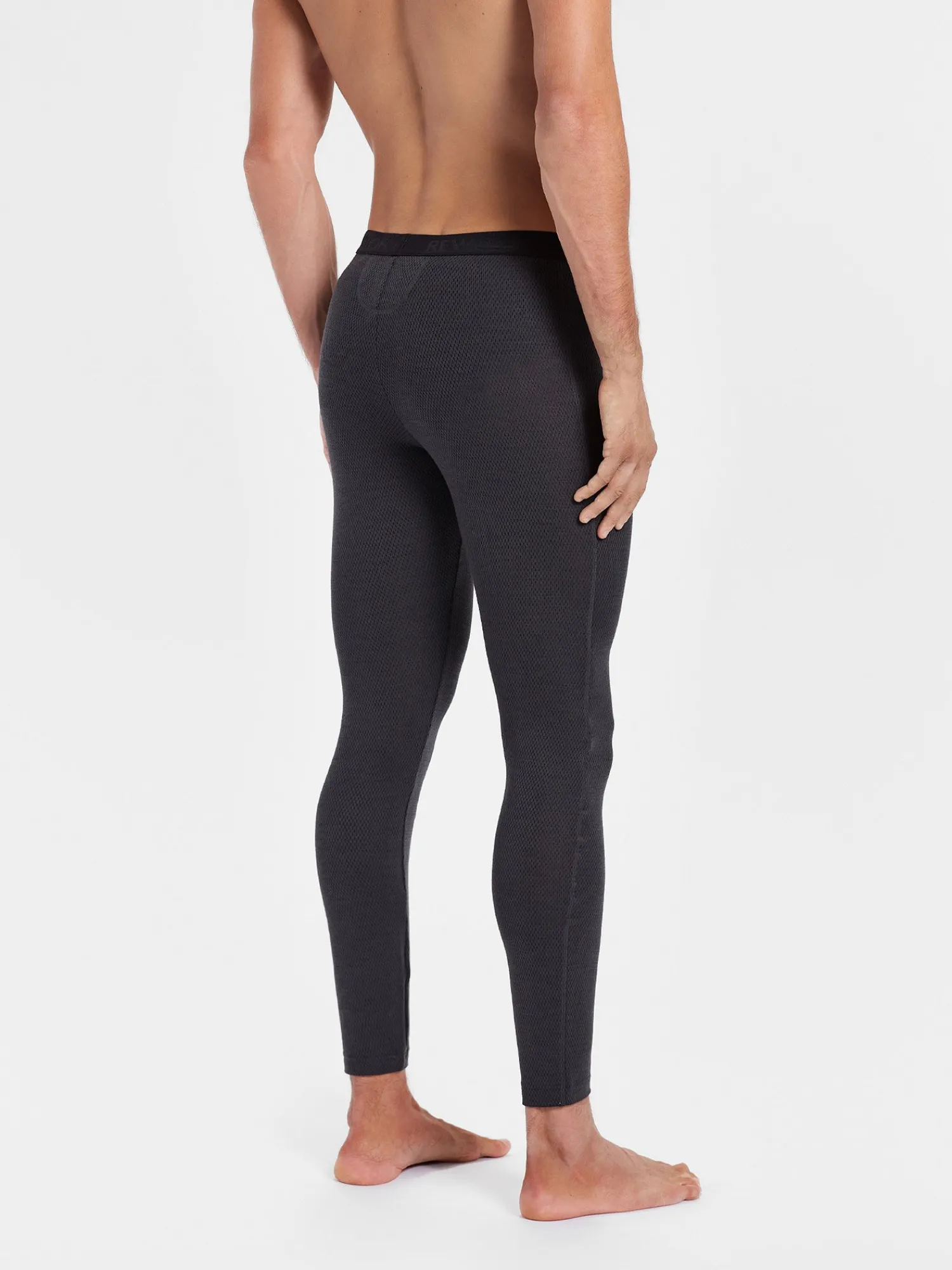 Outlet Rewoolution ARNEB - leggings in merino mesh 180 gr per uomo in colore grigio