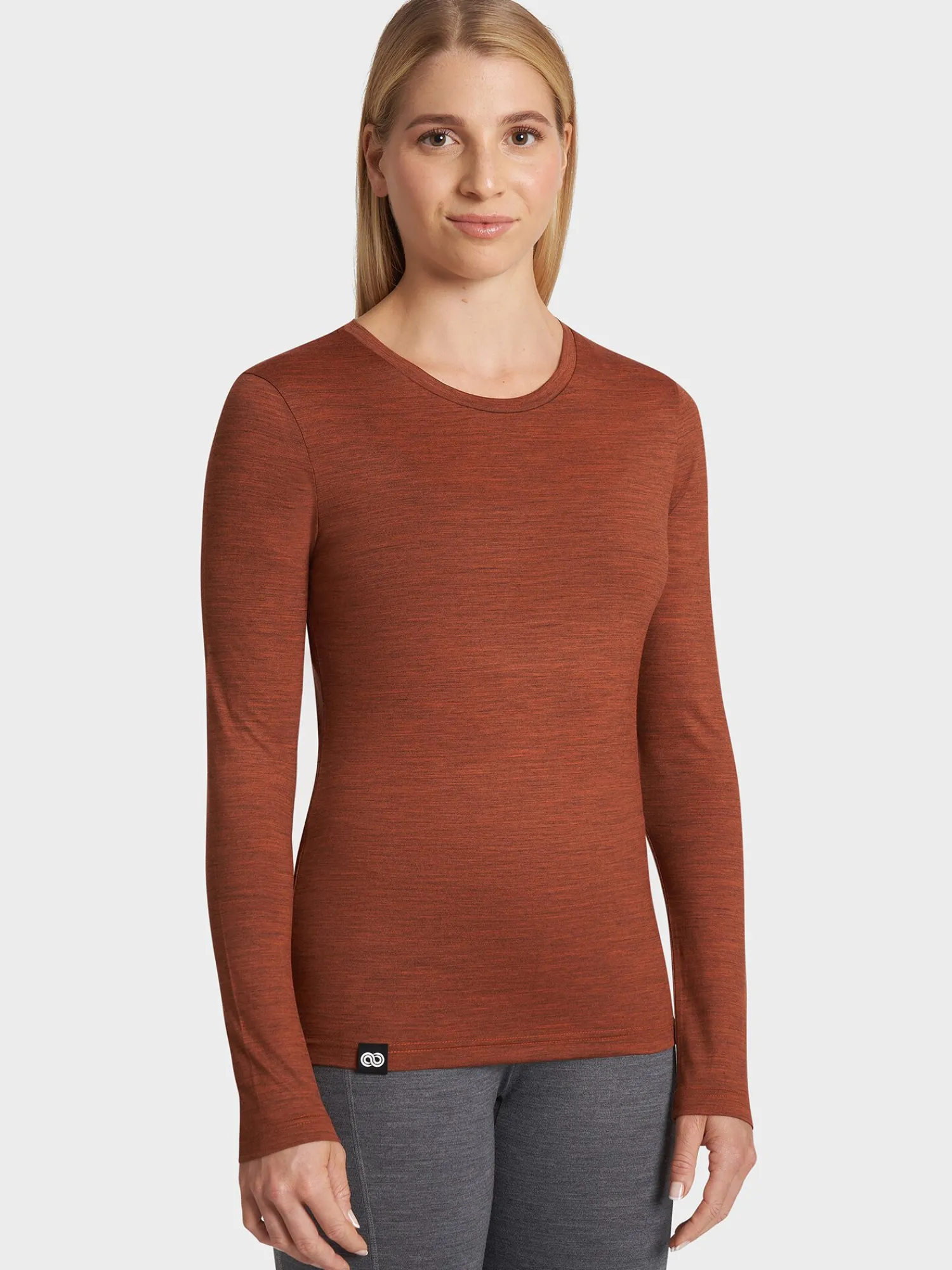 Discount Rewoolution BERRY - t-shirt in merino jersey 140 gr per donna in colore arancione