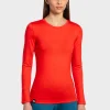 New Rewoolution BERRY - t-shirt in merino jersey 140 gr  per donna in colore arancione