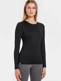 Sale Rewoolution BERRY - t-shirt in merino jersey 140 gr per donna in colore nero