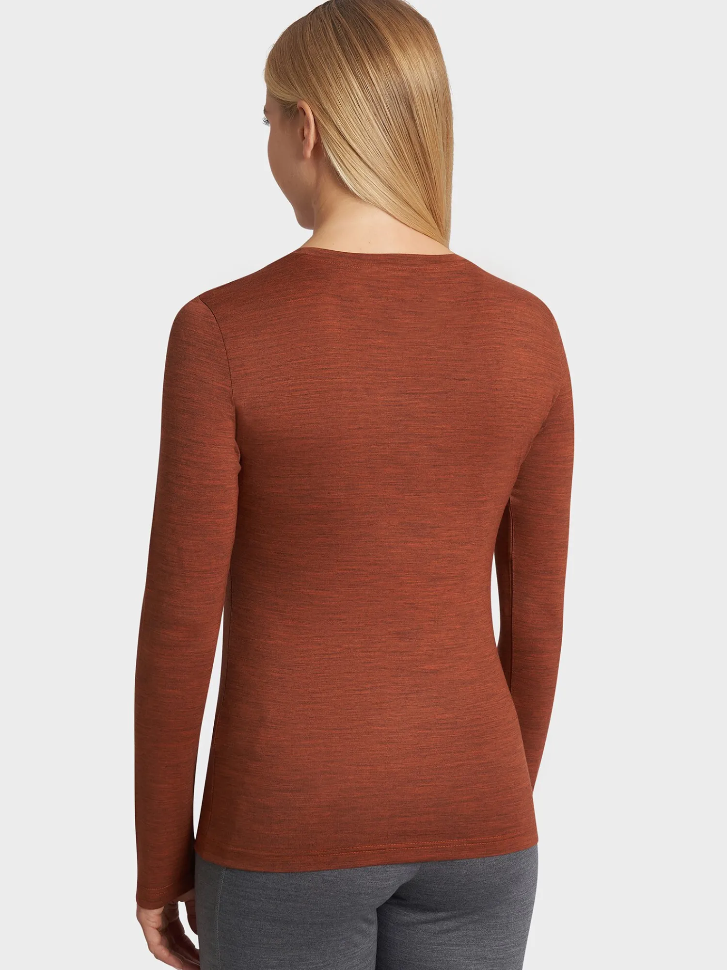 Discount Rewoolution BERRY - t-shirt in merino jersey 140 gr per donna in colore arancione