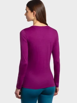 Fashion Rewoolution BERRY - t-shirt in merino jersey 140 gr  per donna in colore viola