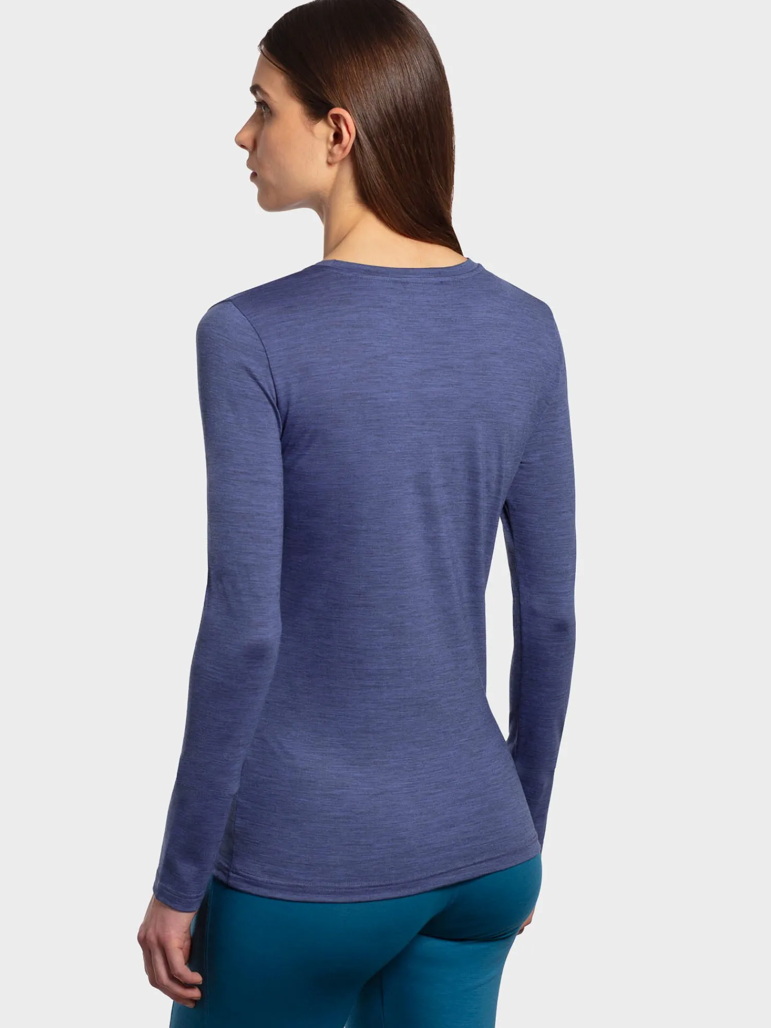 Online Rewoolution BERRY - t-shirt in merino jersey 140 gr per donna in colore blu