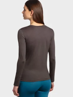 Outlet Rewoolution BERRY - t-shirt in merino jersey 140 gr  per donna in colore marrone