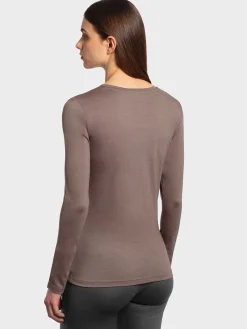 Fashion Rewoolution BERRY - t-shirt in merino jersey 140 gr  per donna in colore marrone