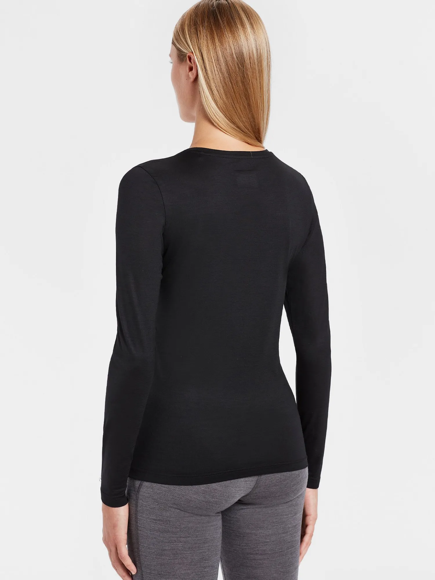 Sale Rewoolution BERRY - t-shirt in merino jersey 140 gr per donna in colore nero