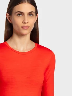 New Rewoolution BERRY - t-shirt in merino jersey 140 gr  per donna in colore arancione