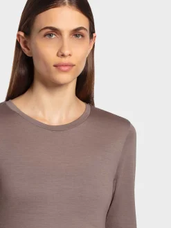 Fashion Rewoolution BERRY - t-shirt in merino jersey 140 gr per donna in colore marrone