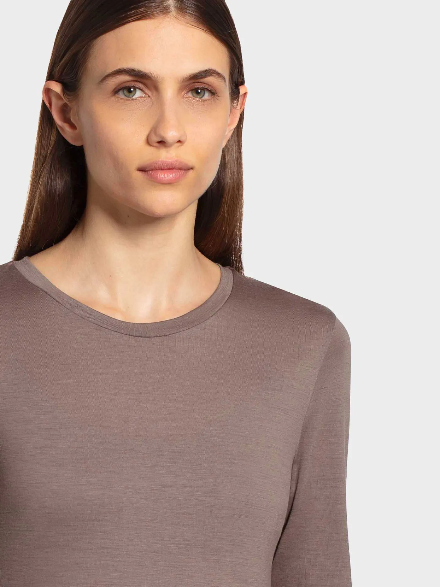 Fashion Rewoolution BERRY - t-shirt in merino jersey 140 gr per donna in colore marrone