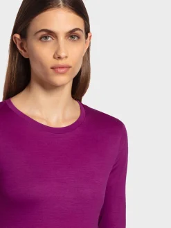 Fashion Rewoolution BERRY - t-shirt in merino jersey 140 gr per donna in colore viola