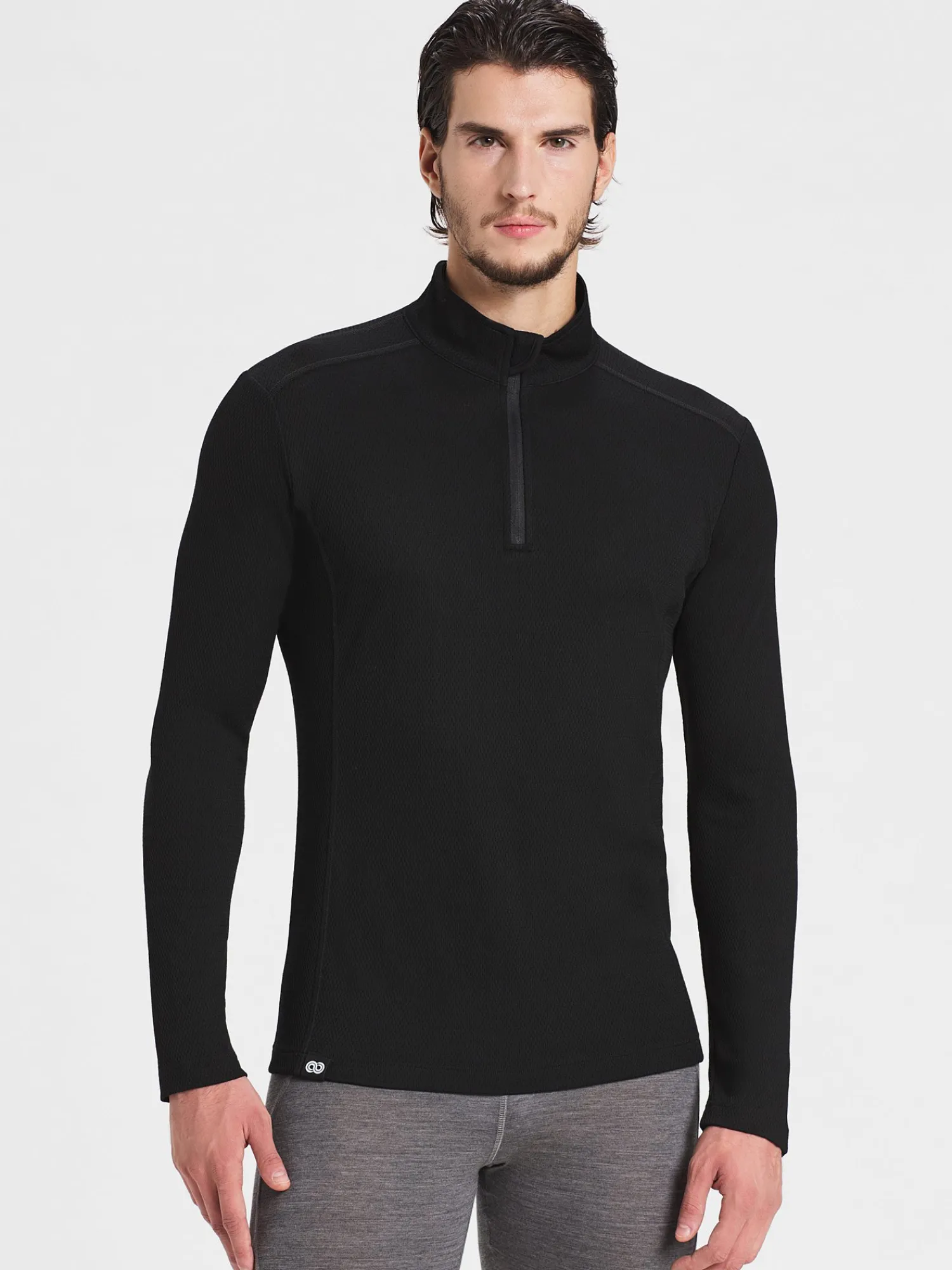 Hot Rewoolution CASTOR - felpa in merino mesh 180 gr per uomo in colore nero