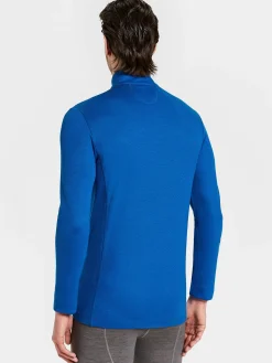 Clearance Rewoolution CASTOR - felpa in merino mesh 180 gr  per uomo in colore blu