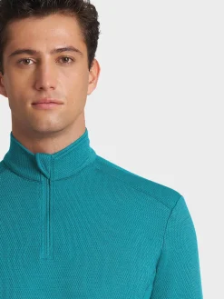 Hot Rewoolution CASTOR - felpa in merino mesh 180 gr per uomo in colore verde