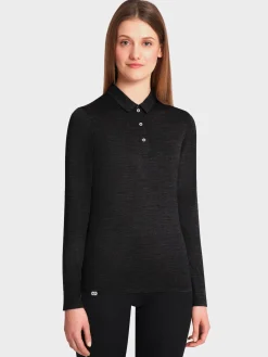 Fashion Rewoolution CHEERFUL - polo in merino jersey 190 gr 190 gr per donna in colore nero