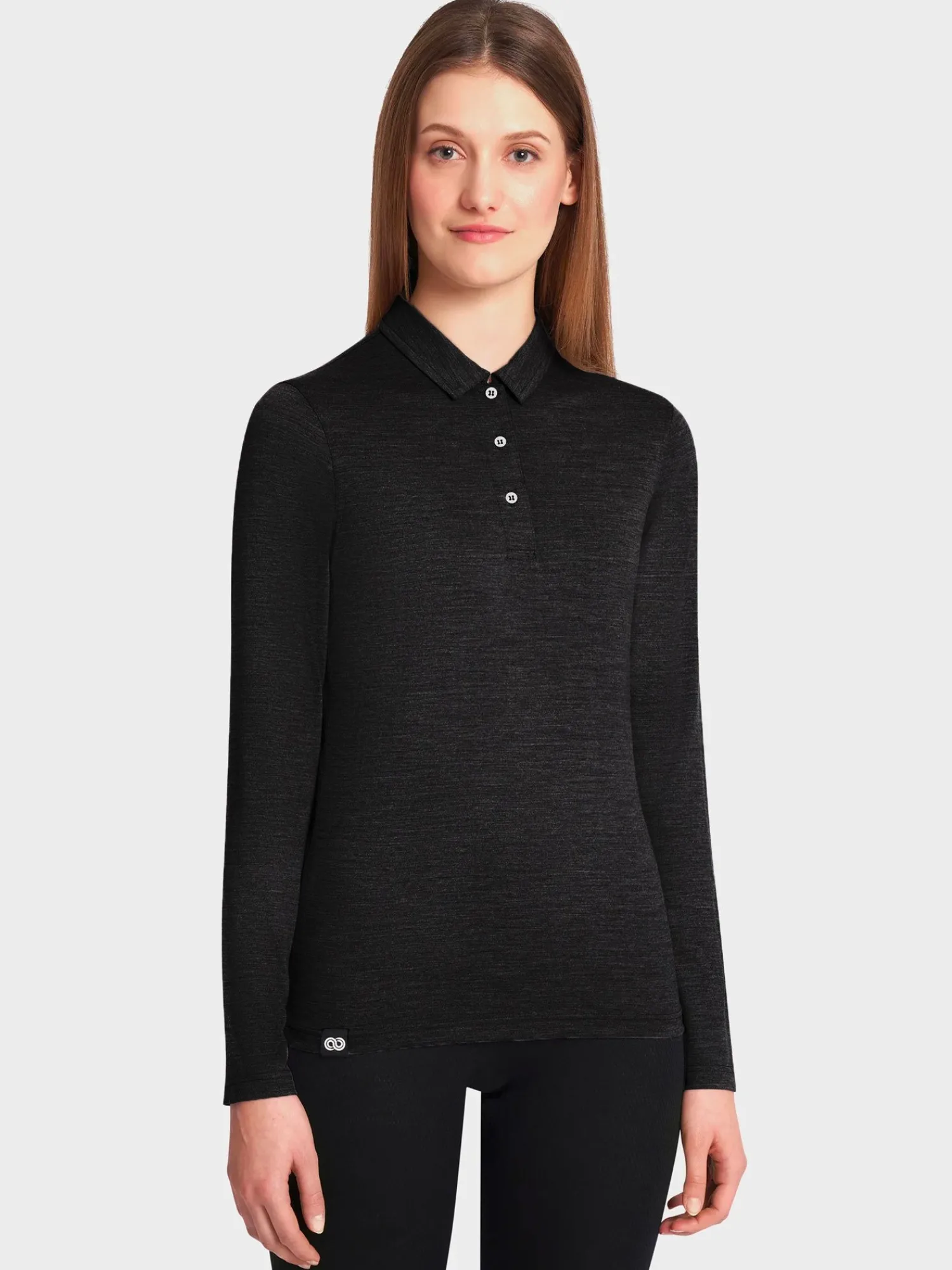 Fashion Rewoolution CHEERFUL - polo in merino jersey 190 gr 190 gr per donna in colore nero