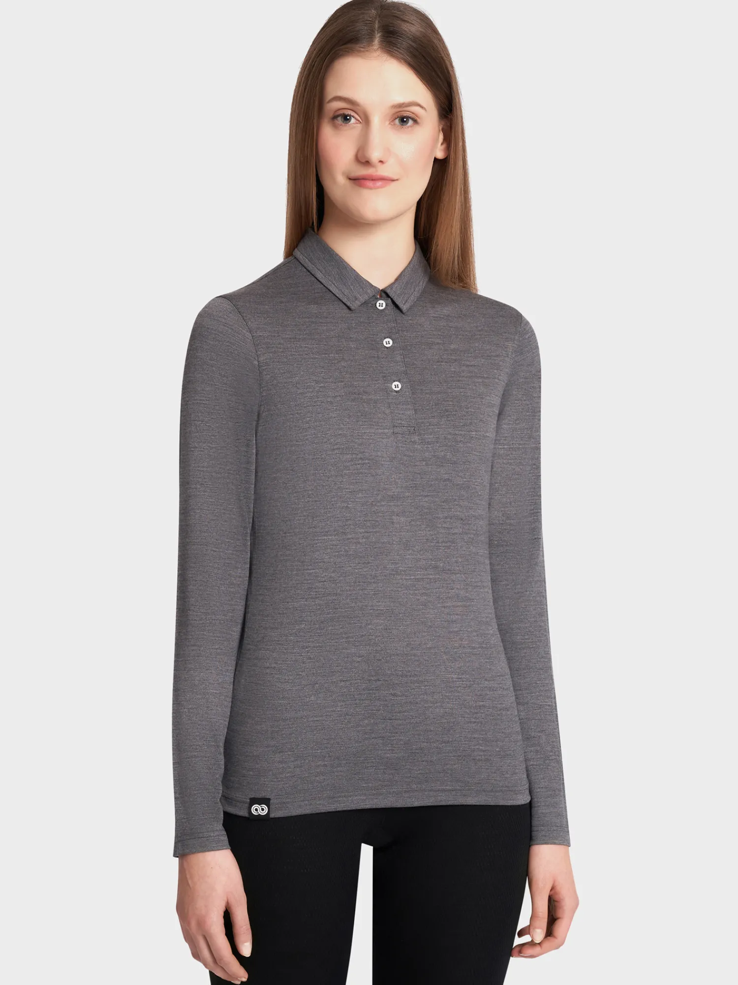 Sale Rewoolution CHEERFUL - polo in merino jersey 190 gr 190 gr per donna in colore grigio