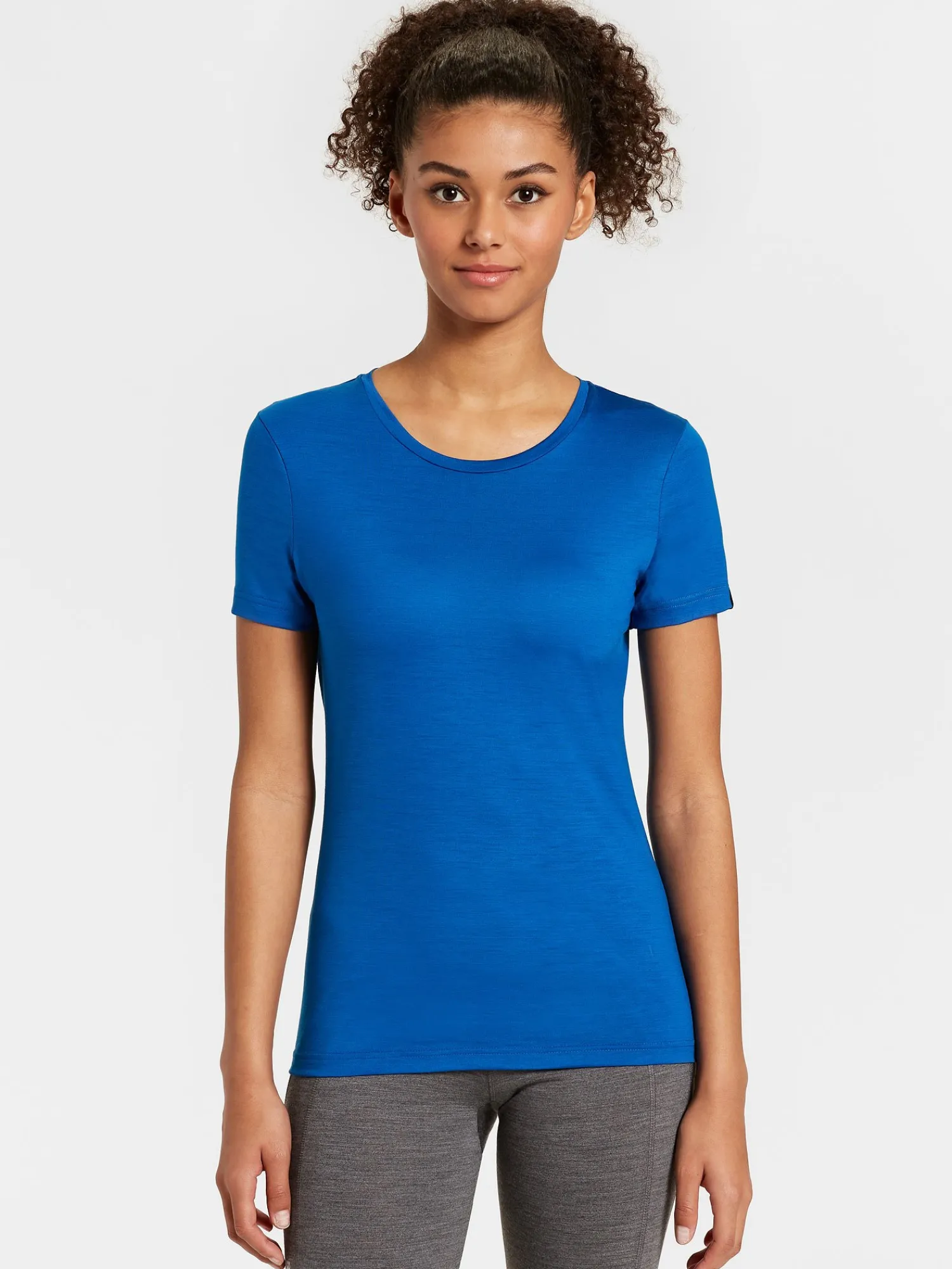 Sale Rewoolution CHERRY - t-shirt in merino jersey 140 gr per donna in colore blu
