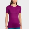 Outlet Rewoolution CHERRY - t-shirt in merino jersey 140 gr per donna in colore viola