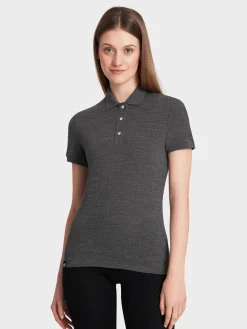 New Rewoolution CLEO - polo in 100% reda active® merino piquet 210 gr per donna in colore grigio