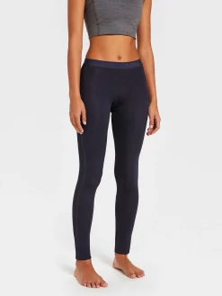 Hot Rewoolution COVER - leggings in merino mesh 180 gr  per donna in colore blu