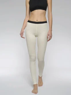 Sale Rewoolution COVER - leggings in merino mesh 180 gr per donna in colore bianco