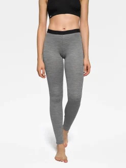Outlet Rewoolution COVER - leggings in merino mesh 180 gr per donna in colore grigio