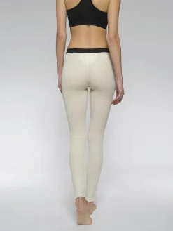 Sale Rewoolution COVER - leggings in merino mesh 180 gr  per donna in colore bianco