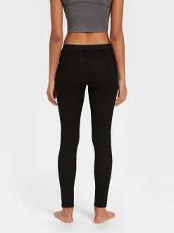 Fashion Rewoolution COVER - leggings in merino mesh 180 gr  per donna in colore nero