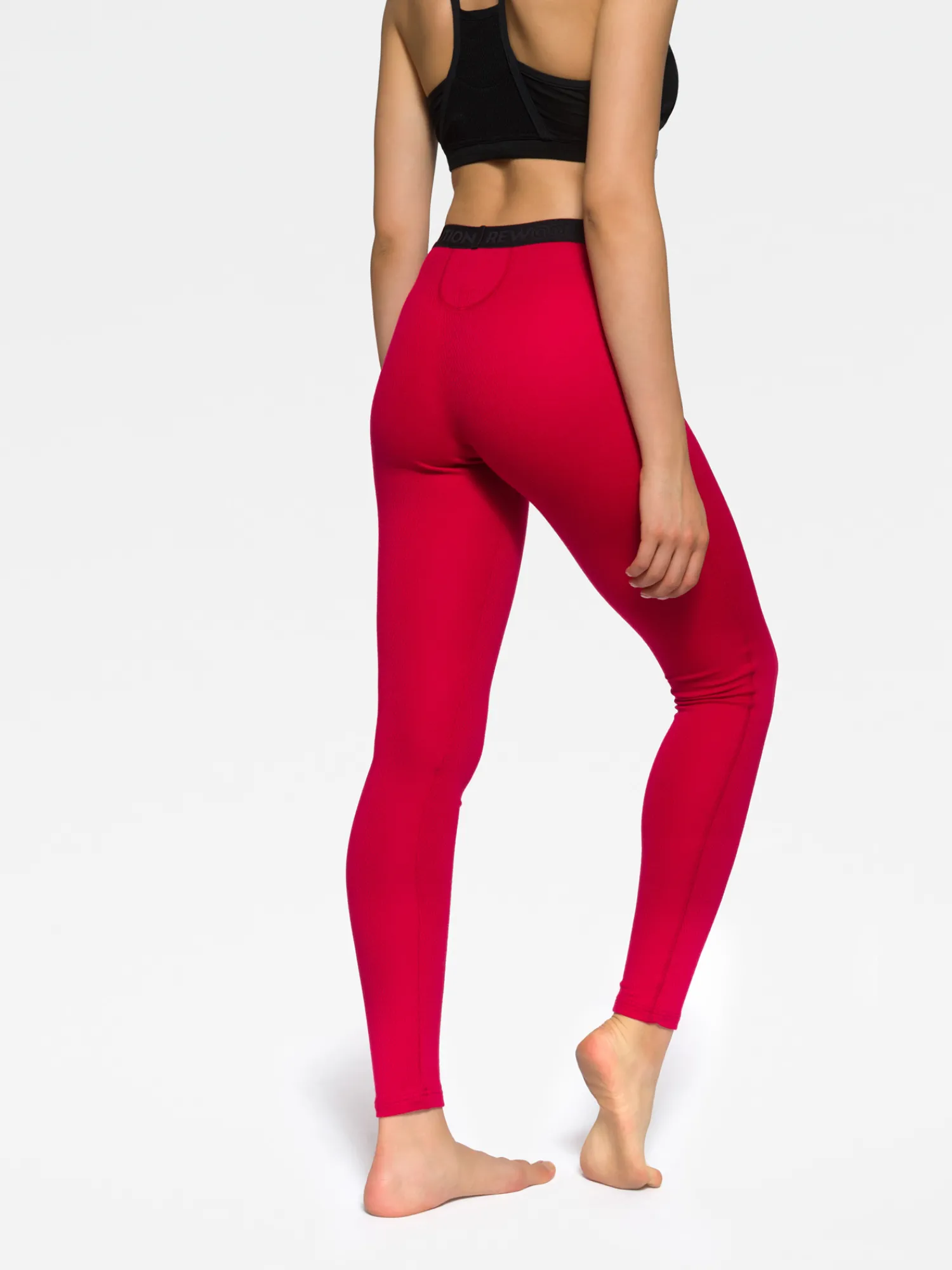 New Rewoolution COVER - leggings in merino mesh 180 gr per donna in colore rosso