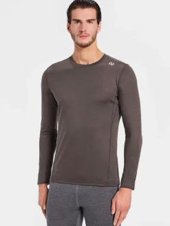 Online Rewoolution EXPLORER - t-shirt in merino jersey 190 gr per uomo in colore marrone