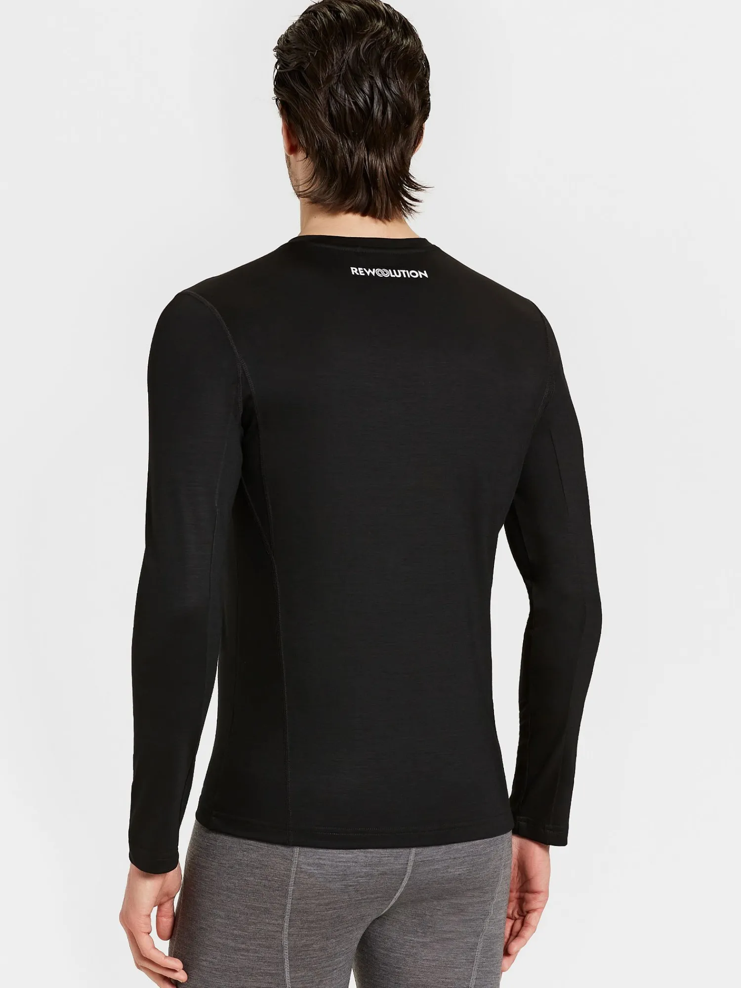 Online Rewoolution EXPLORER - t-shirt in merino jersey 190 gr per uomo in colore nero
