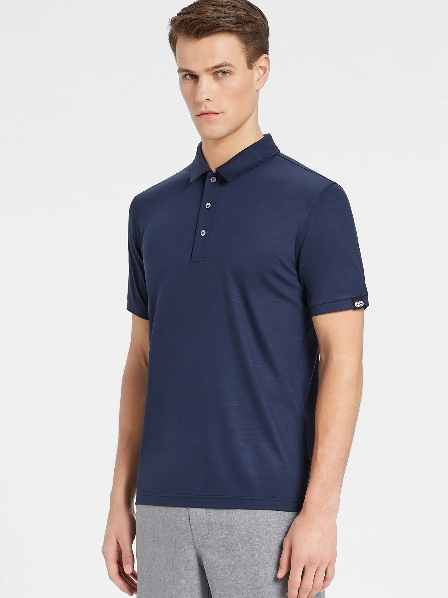 New Rewoolution FLIP - polo in merino jersey 190 gr per uomo in colore blu