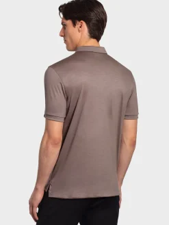 Online Rewoolution FLIP - polo in merino jersey 190 gr per uomo in colore marrone