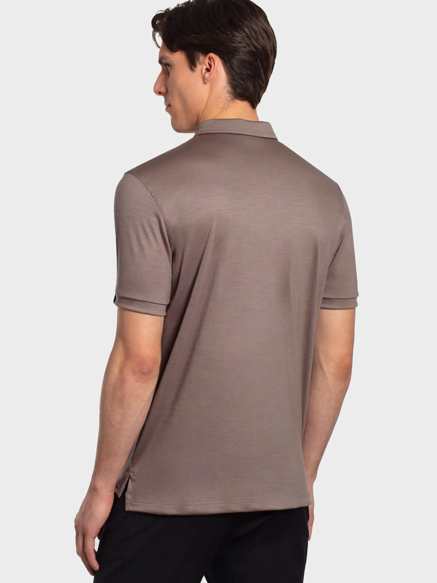 Online Rewoolution FLIP - polo in merino jersey 190 gr per uomo in colore marrone